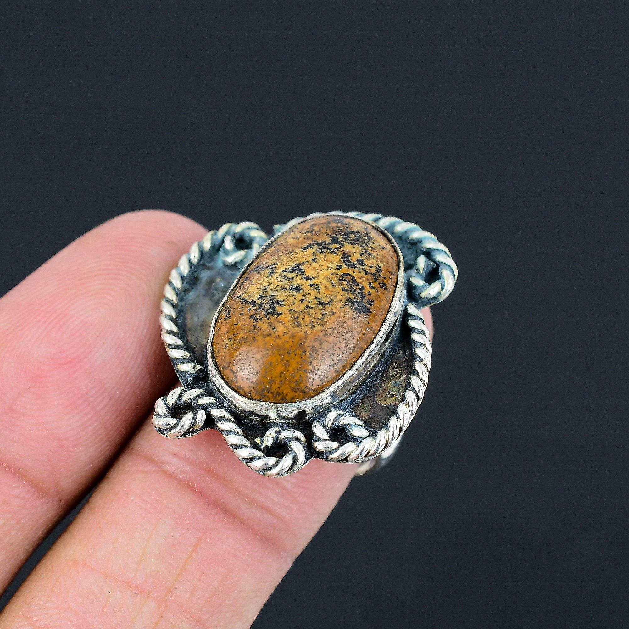 Mothers day Sale Sterling Silver Natural Picture Jasper Statement Ring Size 8 8
Mothers day Sale Sterling Silver Natural Picture Jasper Statement Ring Size 8 8