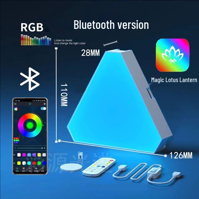 Triangular Quantum LED Rhythm Light Wall – Intelligent Sound Pickup E-sports Atmosphere Board. 3 pieces
Triangular Quantum LED Rhythm Light Wall – Intelligent Sound Pickup E-sports Atmosphere Board. 3 pieces
