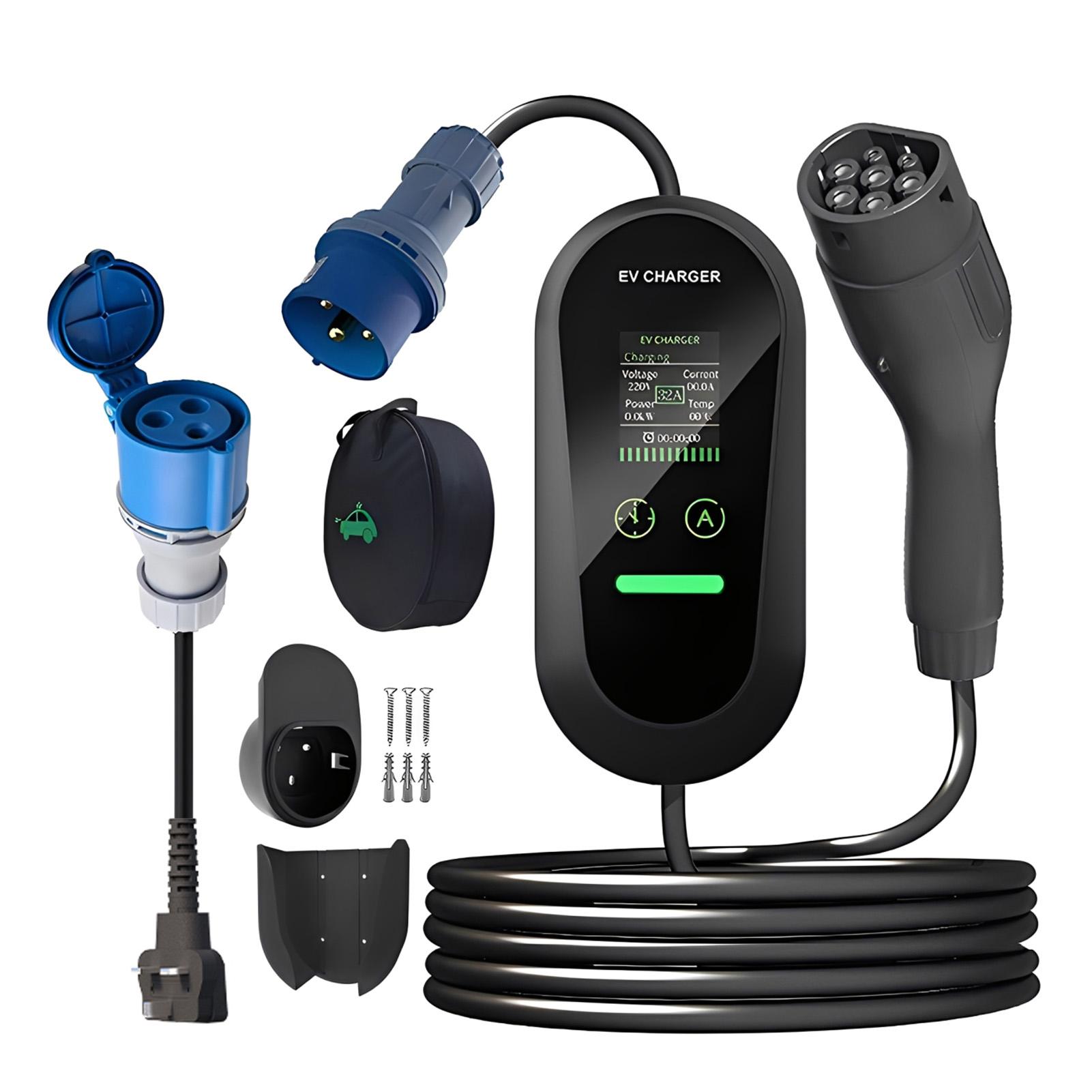 Type2 Portable EV Charger 7KW 32A 5M 3PIN Car Charger EVSE Charging Box CEE Plug for Electric Vehicle 13A UK Cable Adapter
Type2 Portable EV Charger 7KW 32A 5M 3PIN Car Charger EVSE Charging Box CEE Plug for Electric Vehicle 13A UK Cable Adapter