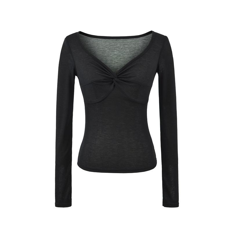 Pure Desire Women s V-Neck Twisted Long-Sleeve T-Shirt, Stretchy, Slimming, Sexy Base Layer for Spring/Autumn Medium чёрный
Pure Desire Women s V-Neck Twisted Long-Sleeve T-Shirt, Stretchy, Slimming, Sexy Base Layer for Spring/Autumn Medium чёрный