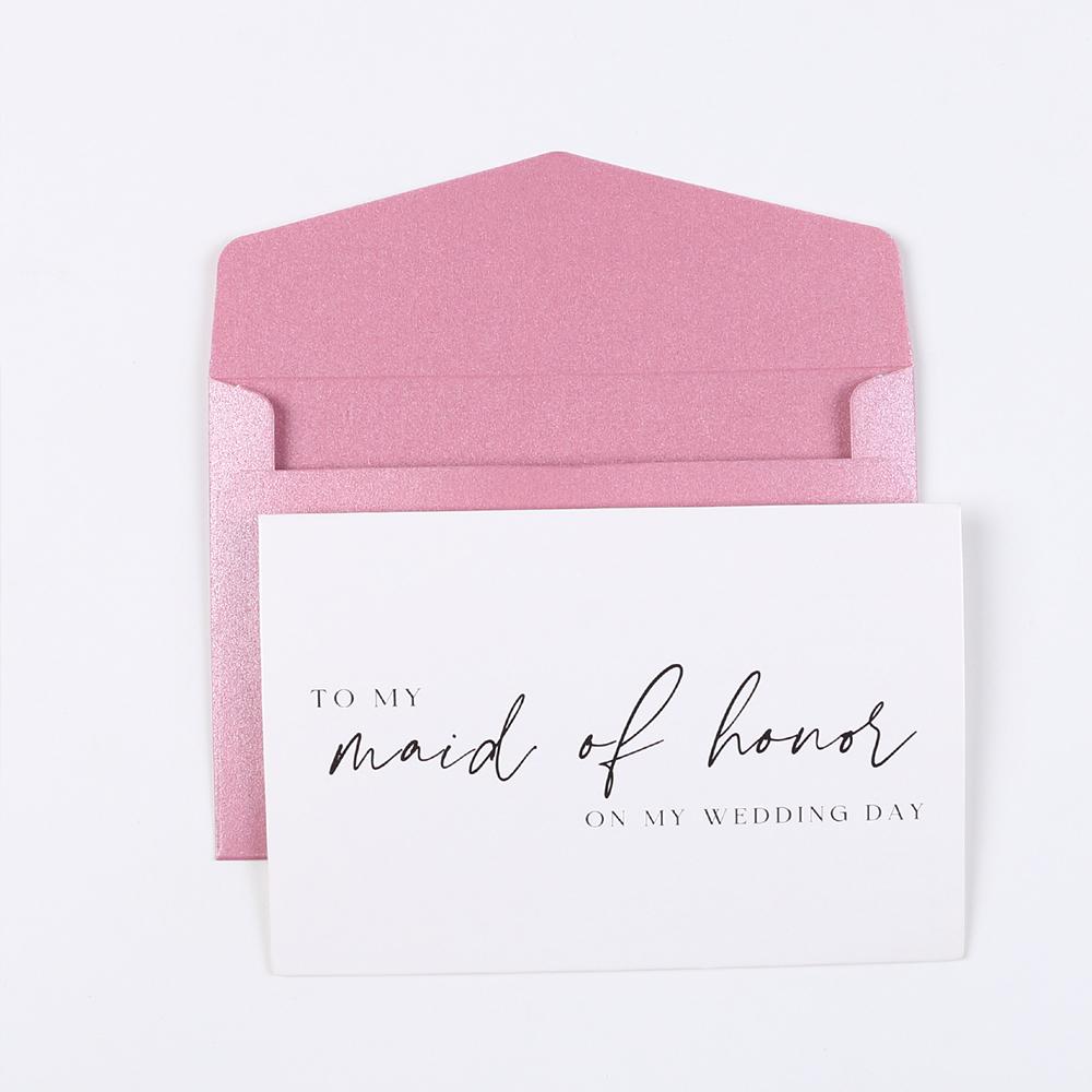 1/5Pcs To My Maid Of Honor On My Wedding Day Card with Envelope for Wedding Invitation Bridesmaid Proposal 1Pc
1/5Pcs To My Maid Of Honor On My Wedding Day Card with Envelope for Wedding Invitation Bridesmaid Proposal 1Pc