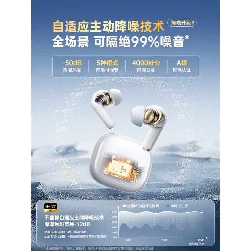 Baseus M3s In-ear Noise Cancelling Earbuds
Baseus M3s In-ear Noise Cancelling Earbuds