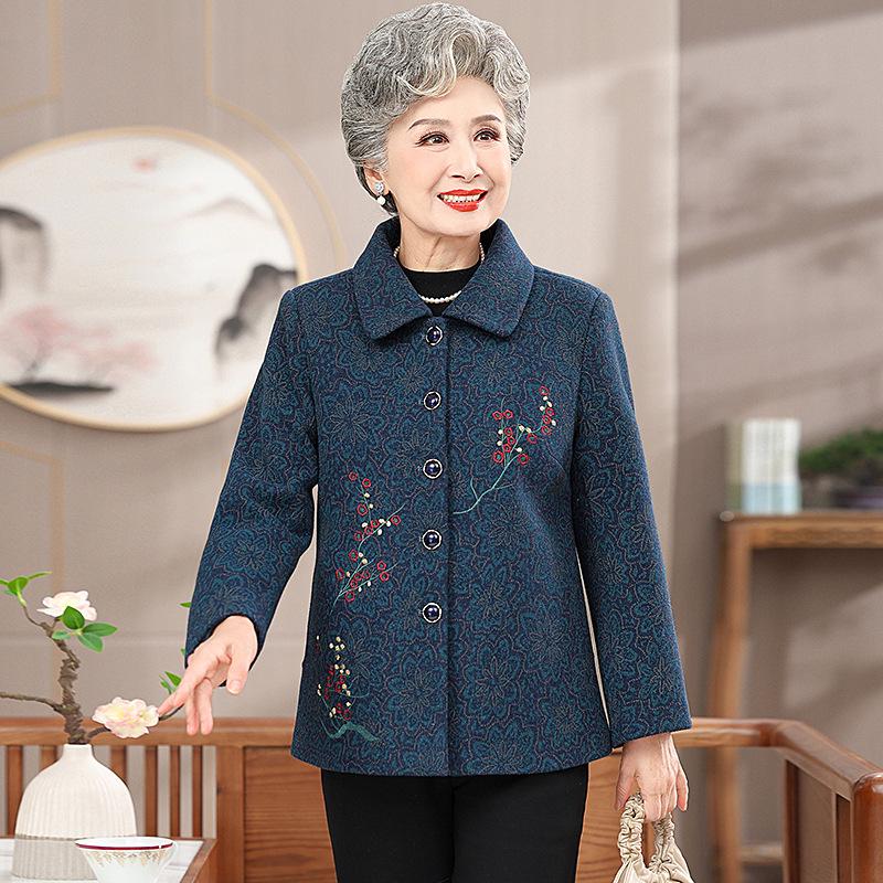 Elegant Spring & Autumn Jacket for Women Over 60: Stylish Lapel Top for Mothers and Grandmas 4XL -- Recommended 135-150 jin синій
Elegant Spring & Autumn Jacket for Women Over 60: Stylish Lapel Top for Mothers and Grandmas 4XL -- Recommended 135-150 jin синій