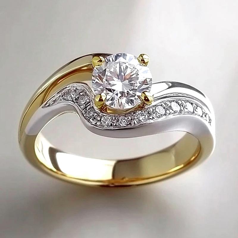 Huitan Two Tone Cubic Zirconia Rings Women for Wedding Accessories Newly Designed Luxury Trendy Engagement Party Female Zircon 6
Huitan Two Tone Cubic Zirconia Rings Women for Wedding Accessories Newly Designed Luxury Trendy Engagement Party Female Zircon 6