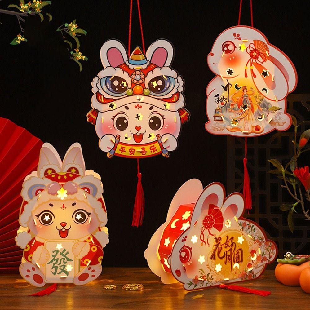 Handmade DIY Rabbit Lanterns Glowing Chinese Style Rabbit Lantern Mid-Autumn Lantern Handcrafts
Handmade DIY Rabbit Lanterns Glowing Chinese Style Rabbit Lantern Mid-Autumn Lantern Handcrafts