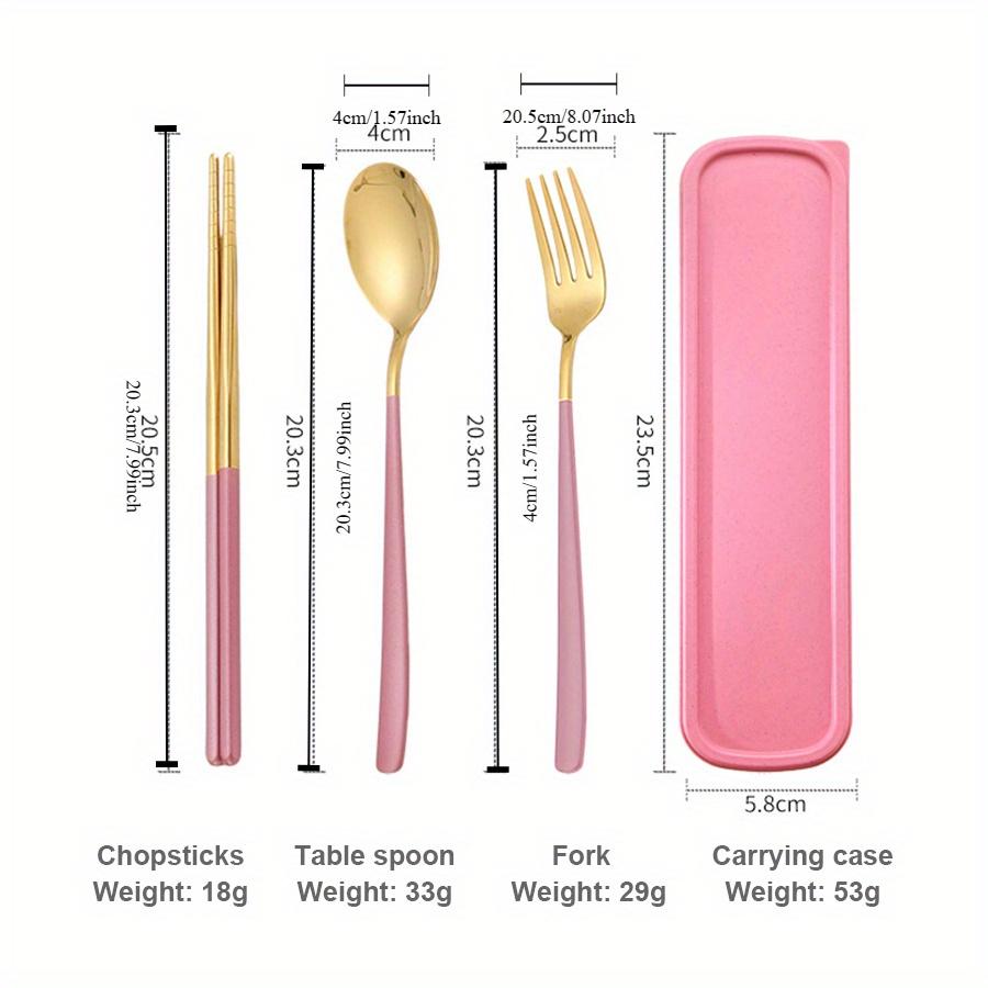 3 шт., портативный набор столовых приборов из нержавеющей стали, ложка, вилка, палочки для еды, студенческие путешествия, корейский стиль, портативный набор столовых приборов, кухонные принадлежности розовый
3 шт., портативный набор столовых приборов из нержавеющей стали, ложка, вилка, палочки для еды, студенческие путешествия, корейский стиль, портативный набор столовых приборов, кухонные принадлежности розовый