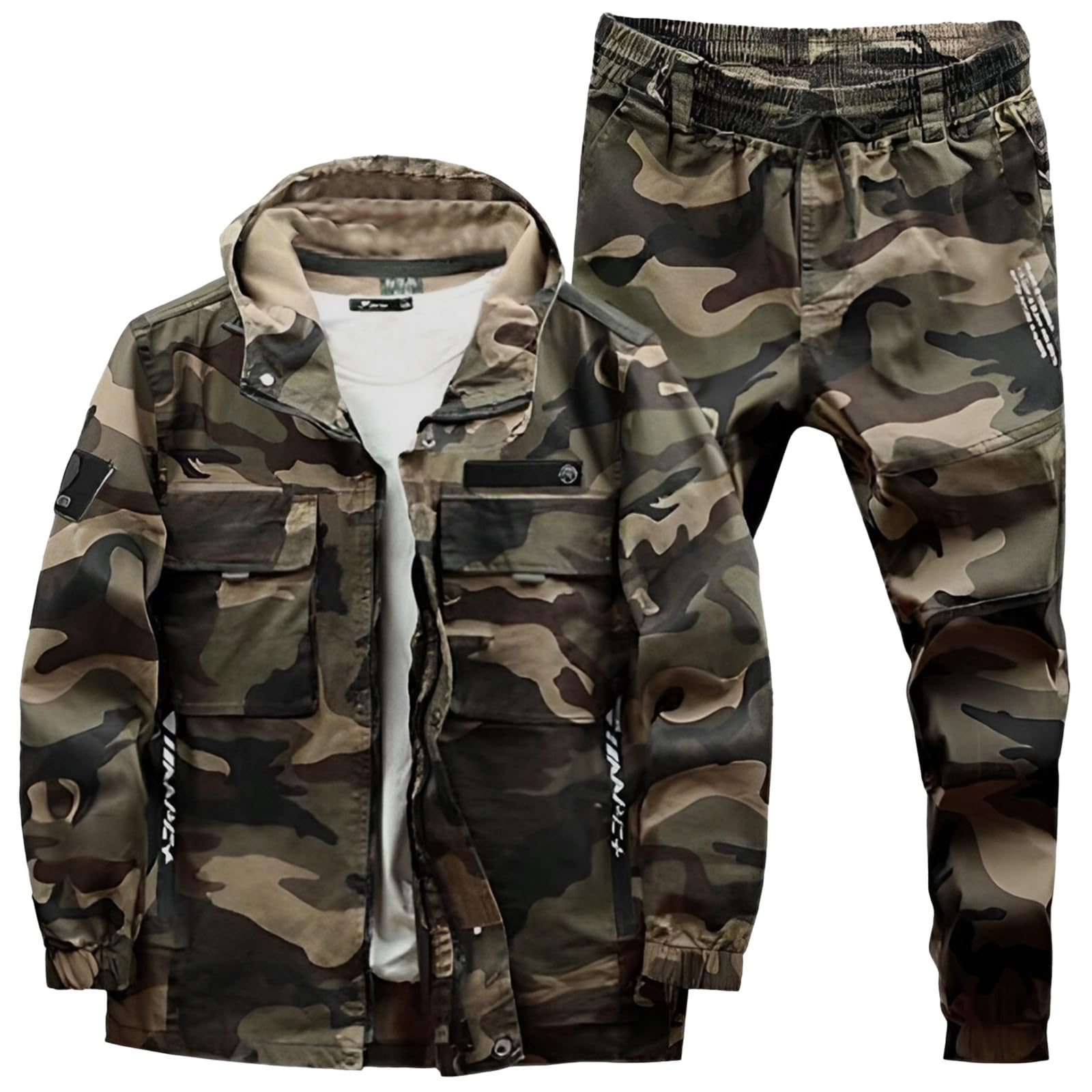 Худі та штани камуфляжні Aspersio Оверсайз з довгим рукавом Модний вантажний довгий комплект Армійський зелений Чоловічий комплект, Стильний, На блискавці, Робочий одяг, Для вулиці, Страйкбол,
Худі та штани камуфляжні Aspersio Оверсайз з довгим рукавом Модний вантажний довгий комплект Армійський зелений Чоловічий комплект, Стильний, На блискавці, Робочий одяг, Для вулиці, Страйкбол,