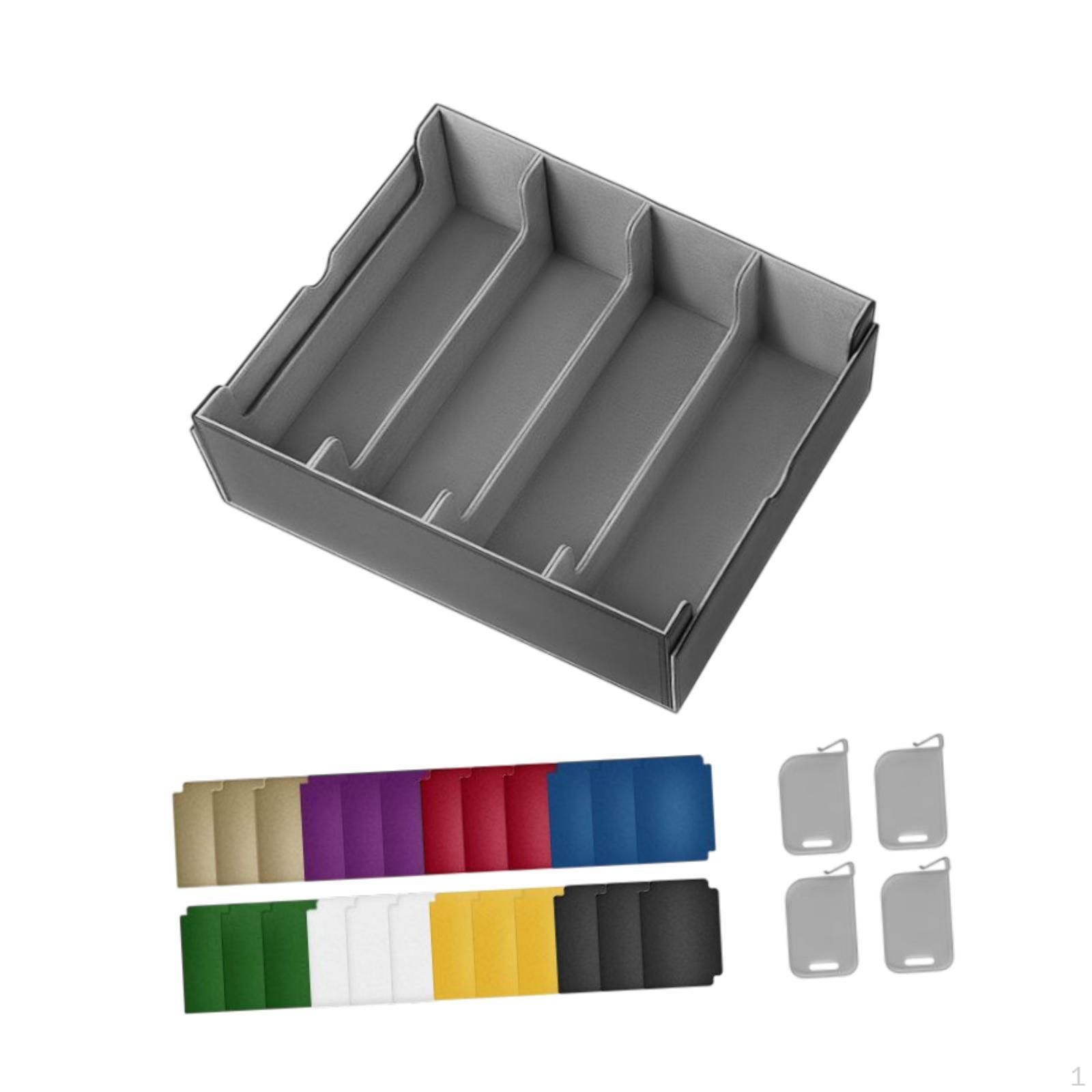 Коробка-роздільник для колод карток із роздільниками, який може вмістити 2400+ карток із штучної шкіри. сірий
Коробка-роздільник для колод карток із роздільниками, який може вмістити 2400+ карток із штучної шкіри. сірий