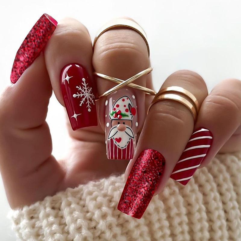Handmade French Christmas Hat Press-On Nails – 24 Short Autumn & Winter Style False Tips
Handmade French Christmas Hat Press-On Nails – 24 Short Autumn & Winter Style False Tips