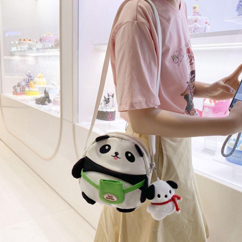 Nylon Cartoon Shoulder Bag with Pendant Panda Pattern Schoolbag Animal Panda Crossbody Bag Outdoor
Nylon Cartoon Shoulder Bag with Pendant Panda Pattern Schoolbag Animal Panda Crossbody Bag Outdoor