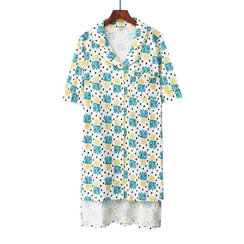 Spring and summer new skin-friendly cotton short-sleeved lapel cartoon cute loungewear women s casual elastic breathable nightdress One size
Spring and summer new skin-friendly cotton short-sleeved lapel cartoon cute loungewear women s casual elastic breathable nightdress One size