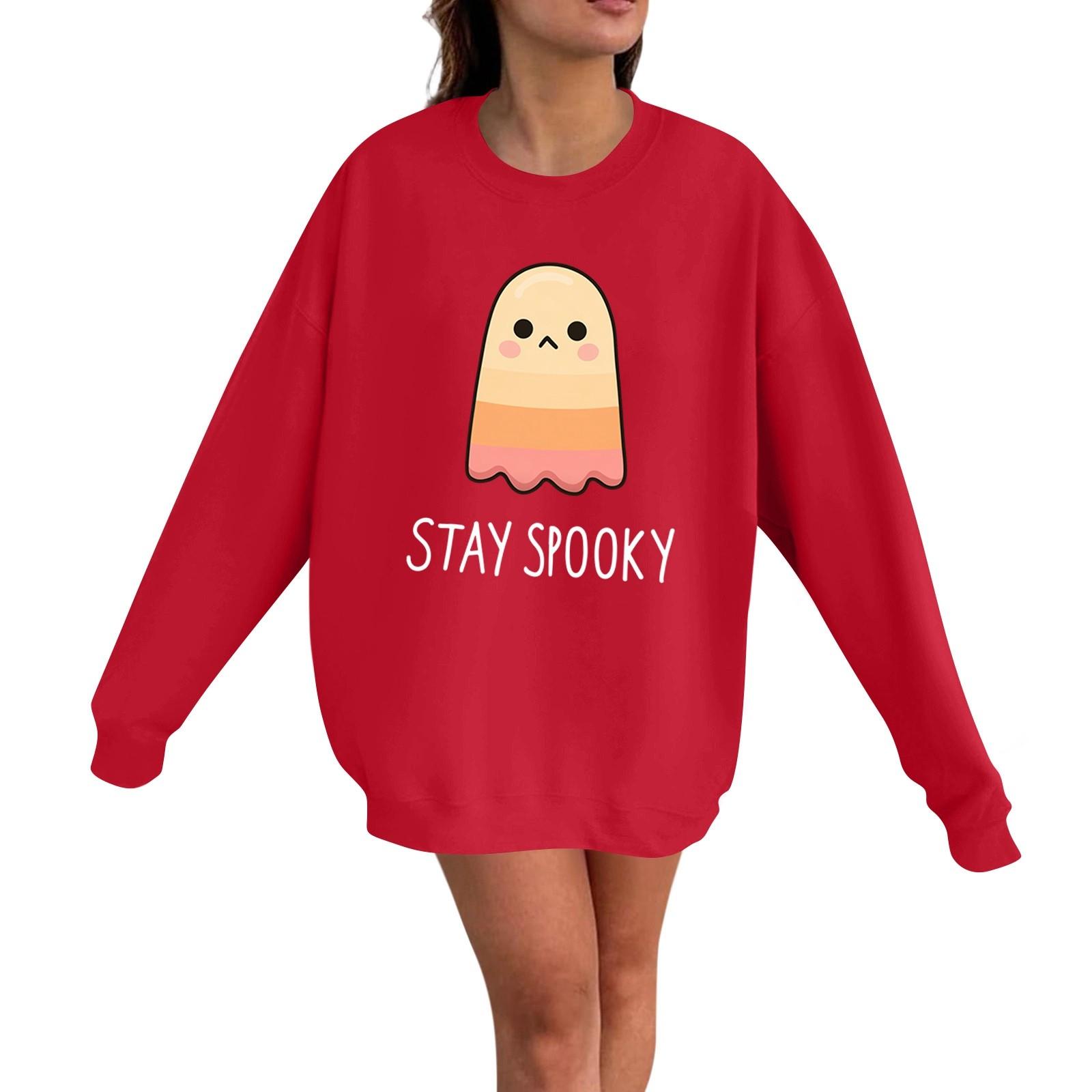 Women s Casual Fashion Long Sleeve Halloween Print Pullover Round Neck Sweatshirt M червоний
Women s Casual Fashion Long Sleeve Halloween Print Pullover Round Neck Sweatshirt M червоний
