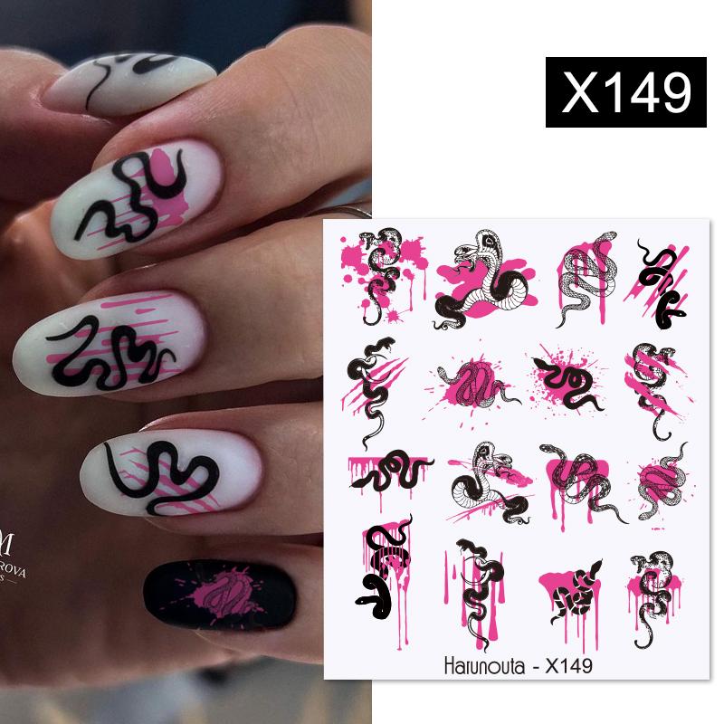 Harunouta Black Snake Water Decals Transfer Animal Butterfly Flower Alphabet Leaves Water Nail Art Manicure Stickers Decoration
Harunouta Black Snake Water Decals Transfer Animal Butterfly Flower Alphabet Leaves Water Nail Art Manicure Stickers Decoration