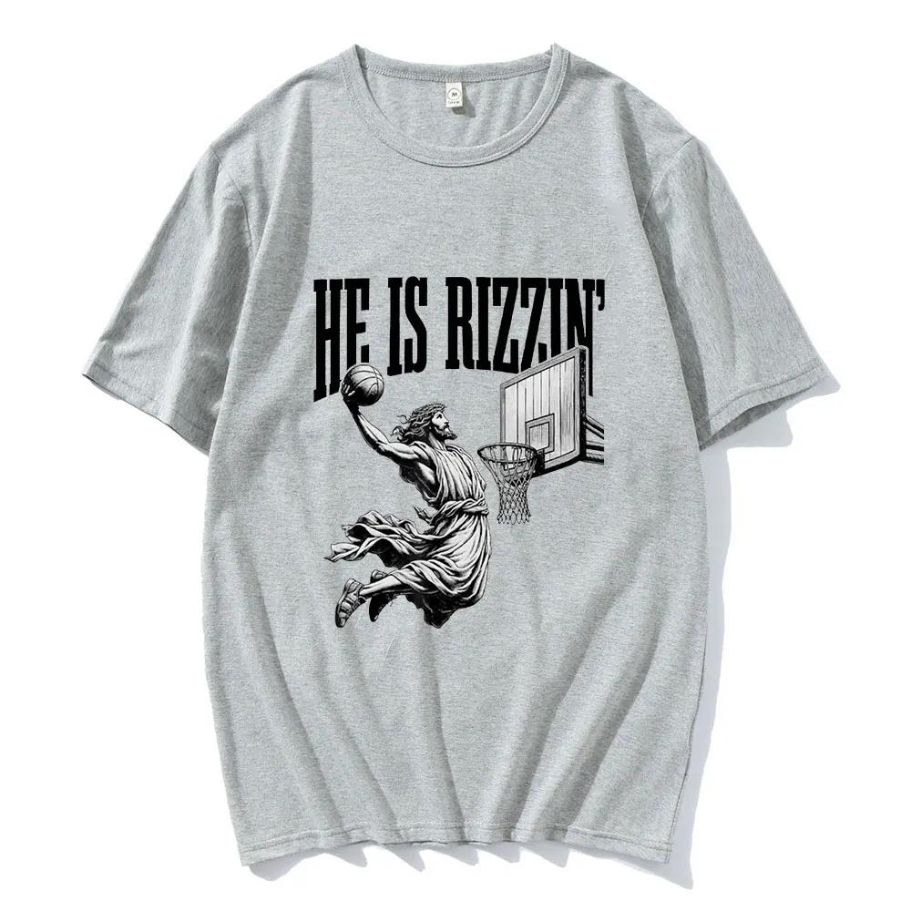 Funny Baskerball Jesus Meme T Shirt Humor He Is Rizzin Christian Easter Tshirt Casual Oversized Tshirts Streetwear S
Funny Baskerball Jesus Meme T Shirt Humor He Is Rizzin Christian Easter Tshirt Casual Oversized Tshirts Streetwear S