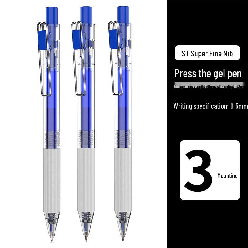 TOME Large Capacity Gel Pens – Black, Red, Blue – Press-Type Super Writing Water-Based Exam Pens for Students 0.5mm
TOME Large Capacity Gel Pens – Black, Red, Blue – Press-Type Super Writing Water-Based Exam Pens for Students 0.5mm
