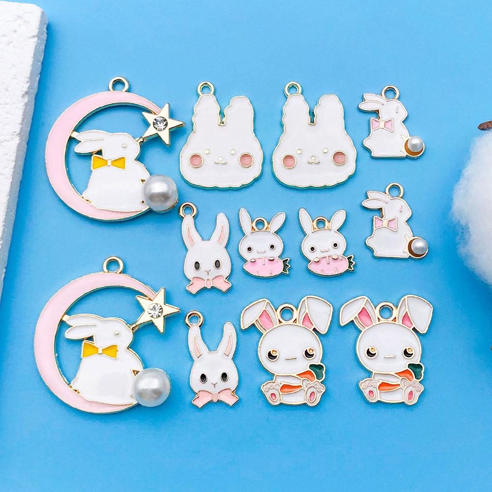 Set of 12 Cute Cartoon Drip Oil Easter Moon Rabbit Pendants for DIY Bags, Bracelets, and Charms
Set of 12 Cute Cartoon Drip Oil Easter Moon Rabbit Pendants for DIY Bags, Bracelets, and Charms