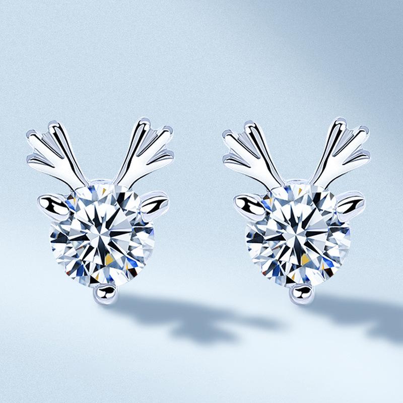 There Are Your Stud Earrings All The Way, Girls Simple Zircon-Inlaid Exquisite Earrings, Cute Temperament, Antler Earrings. 925 silver
There Are Your Stud Earrings All The Way, Girls Simple Zircon-Inlaid Exquisite Earrings, Cute Temperament, Antler Earrings. 925 silver