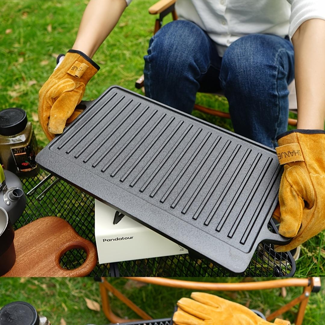 Cast Iron Baking Tray Can Be Flipped Double-sided Barbecue Tray Outdoor Camping Handle BBQ Tools Barbecue Plate Square Gas Grill
Cast Iron Baking Tray Can Be Flipped Double-sided Barbecue Tray Outdoor Camping Handle BBQ Tools Barbecue Plate Square Gas Grill