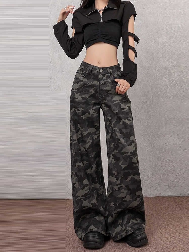 Hundreds of Camouflage High Street Wide Leg Jeans Female High Waisted Skinny Loose Straight Straight Trousers Jeans for Women Long Denim Pants 4XL
Hundreds of Camouflage High Street Wide Leg Jeans Female High Waisted Skinny Loose Straight Straight Trousers Jeans for Women Long Denim Pants 4XL