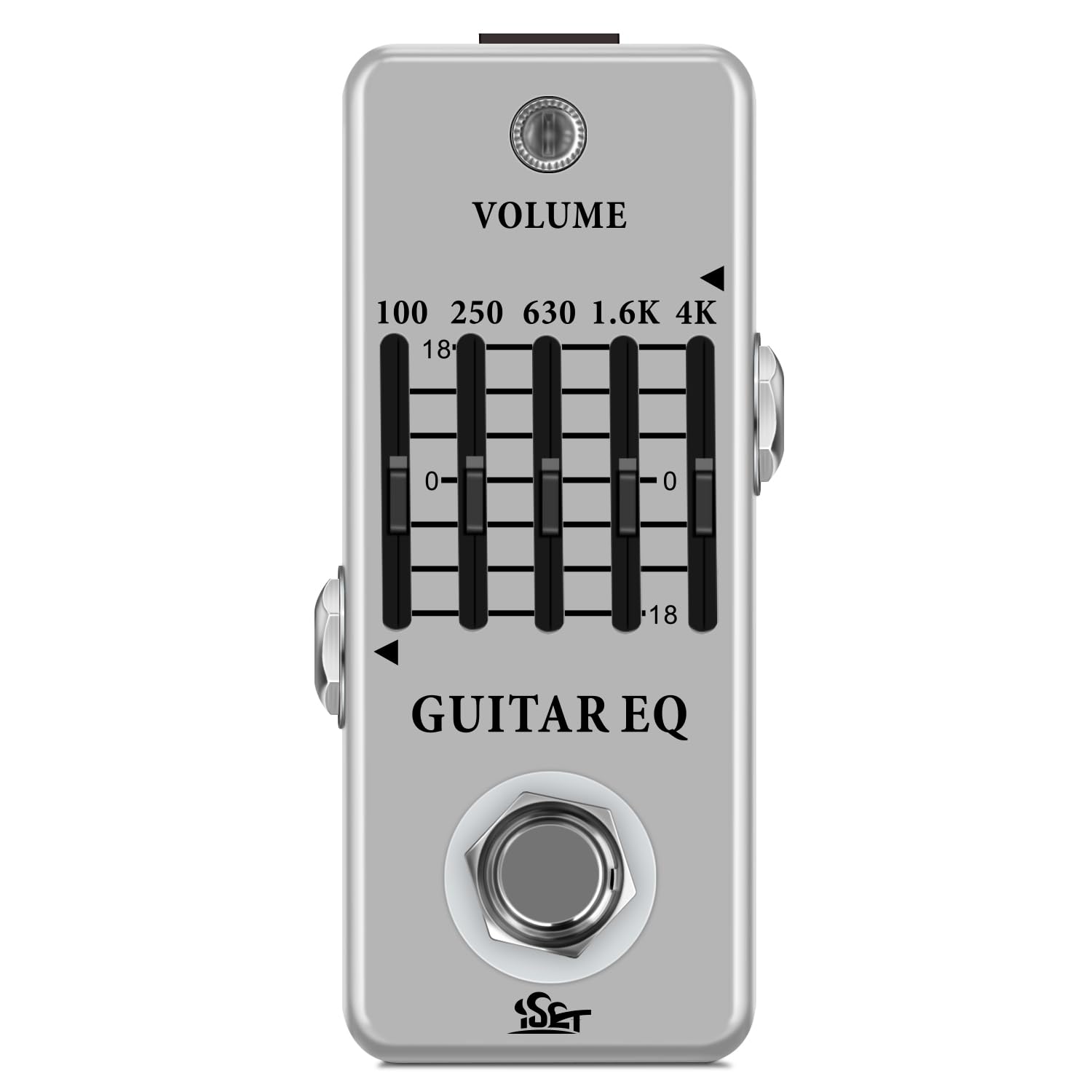 ISET Silver Analog Guitar Equalizer Pedal For Electric and Acoustic Guitar With True Bypass
ISET Silver Analog Guitar Equalizer Pedal For Electric and Acoustic Guitar With True Bypass