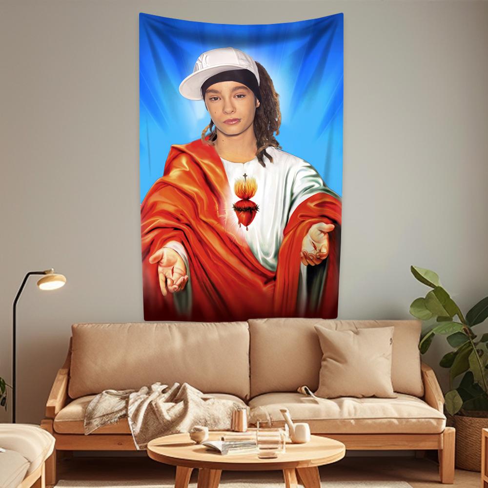 Рок-певец Иисус Том Билл Каулитц Гобелен Tokio Hotel Смешное украшение для дома Настенный ковер Покрытие Спальня Общежитие Фон 30x40in
Рок-певец Иисус Том Билл Каулитц Гобелен Tokio Hotel Смешное украшение для дома Настенный ковер Покрытие Спальня Общежитие Фон 30x40in