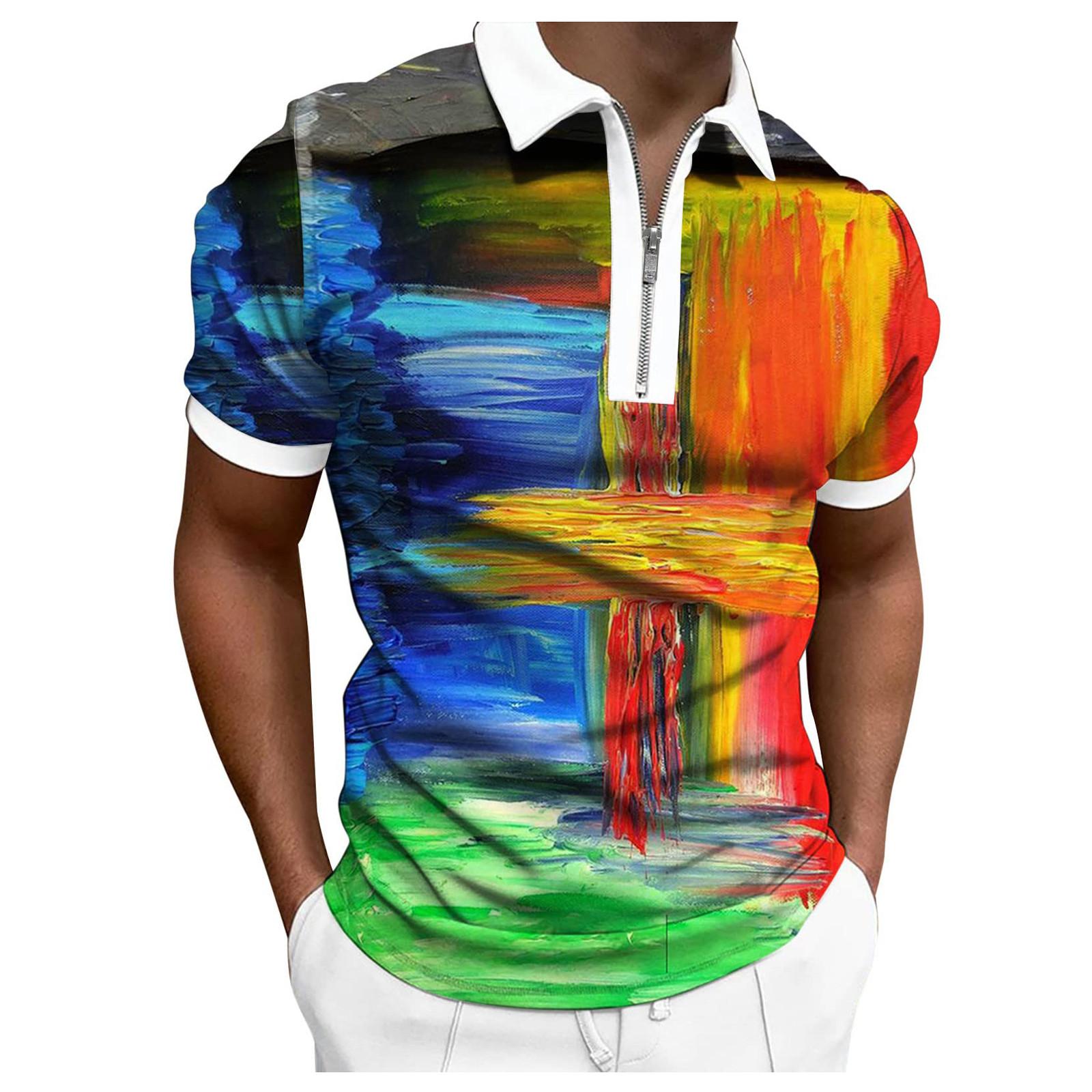 (SU)Мужская рубашка Рубашка для гольфа Ретро Цветовой контраст На открытом воздухе Уличный с короткими рукавами С принтом Одежда Модельер Повседневный Дышащий 
(SU)Мужская рубашка Рубашка для гольфа Ретро Цветовой контраст На открытом воздухе Уличный с короткими рукавами С принтом Одежда Модельер Повседневный Дышащий