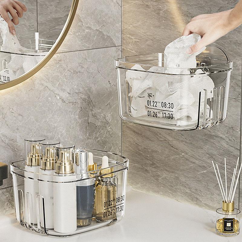 Bathroom Wall-mounted Storage Rack, Washbasin Face Towel Storage Box, Punch-free Comb Toothpaste Storage Bucket, Kitchen Storage
Bathroom Wall-mounted Storage Rack, Washbasin Face Towel Storage Box, Punch-free Comb Toothpaste Storage Bucket, Kitchen Storage