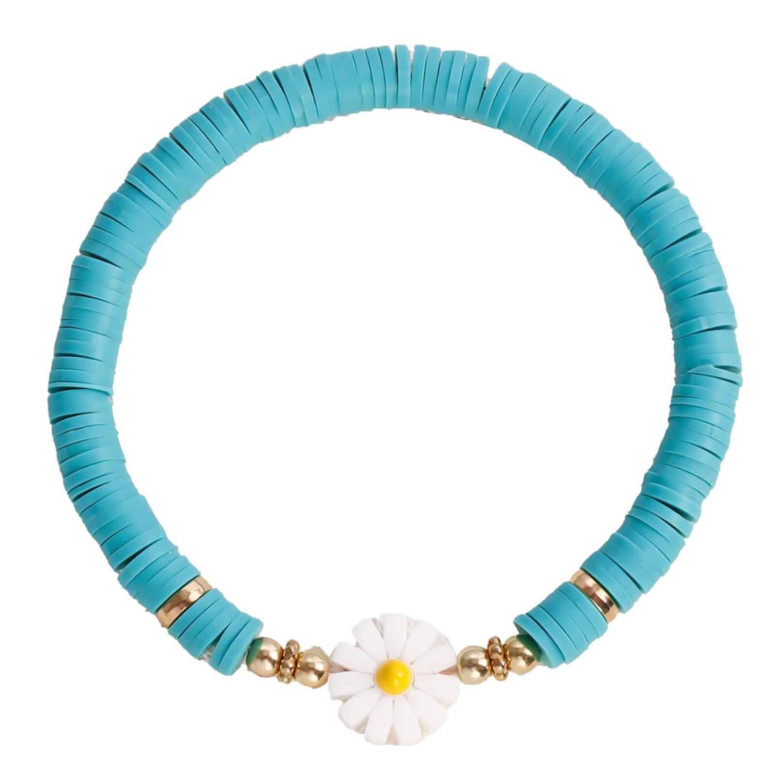 Women Clay Beaded Bracelet Daisy Flower Cute Soft Handcrafted Disc Clay Beaded Bracelet for Summer Uniform Size
Women Clay Beaded Bracelet Daisy Flower Cute Soft Handcrafted Disc Clay Beaded Bracelet for Summer Uniform Size