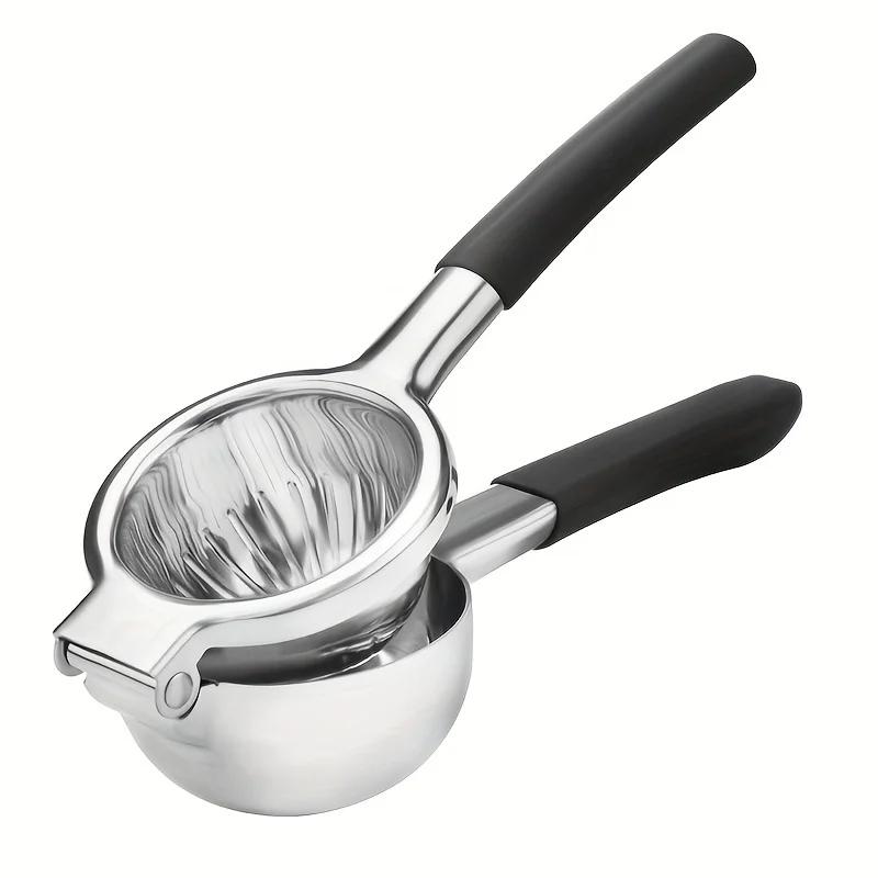 Kitchen Citrus Juicer Manual Press Stainless Steel Lemon Squeezer with Soft Grip Silicone Handles for Orange Lime Fruit срібний
Kitchen Citrus Juicer Manual Press Stainless Steel Lemon Squeezer with Soft Grip Silicone Handles for Orange Lime Fruit срібний