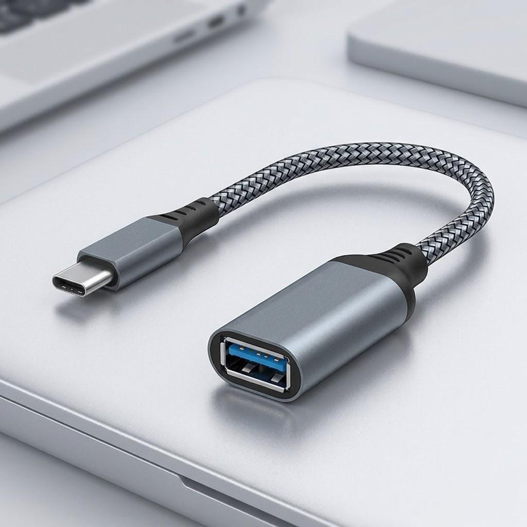 OTG Type C Cable USB C Male to USB 3.0 A Female Adapter Converter for Smartphone Tablet Fast Data Sync Charging сірий
OTG Type C Cable USB C Male to USB 3.0 A Female Adapter Converter for Smartphone Tablet Fast Data Sync Charging сірий