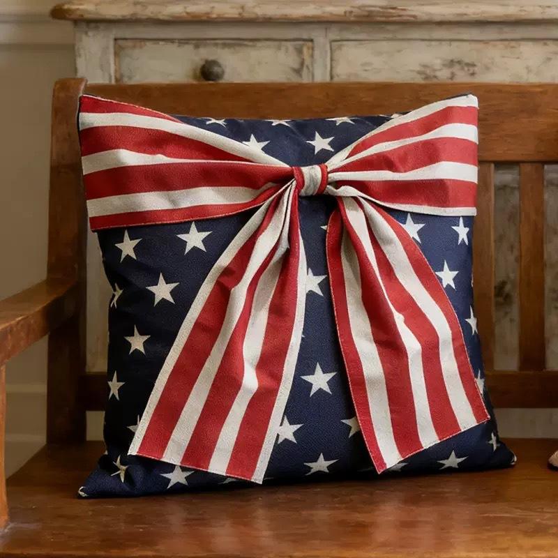American Independence Day chair cover, digital printed bow dining chair cover, pillow cover, table flag, American style, five pointed star Imitation linen (polyester)
American Independence Day chair cover, digital printed bow dining chair cover, pillow cover, table flag, American style, five pointed star Imitation linen (polyester)