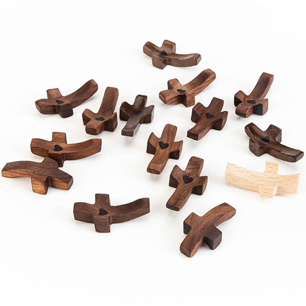 3pcs Black Walnut Wood Handheld Cross Hand Painted Cross Crafts Ornament Christian Prayer Style 1
3pcs Black Walnut Wood Handheld Cross Hand Painted Cross Crafts Ornament Christian Prayer Style 1