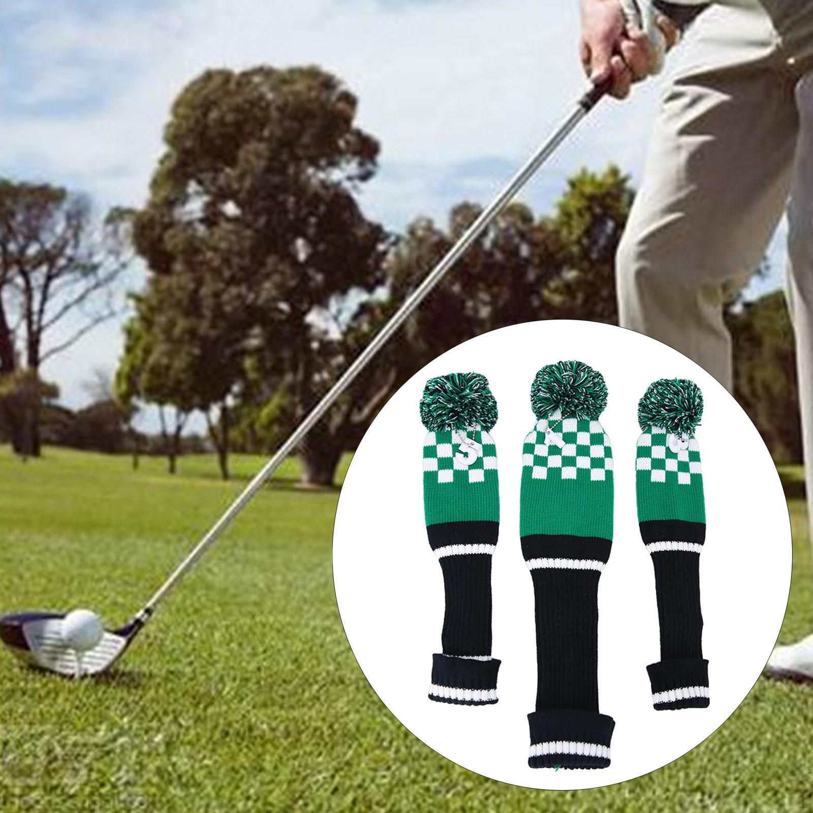 3Pcs Knit Wood Golf Club Covers No. Tags 1 3 5 Long Neck Sock Soft washable Checkerboard Pattern Set
3Pcs Knit Wood Golf Club Covers No. Tags 1 3 5 Long Neck Sock Soft washable Checkerboard Pattern Set