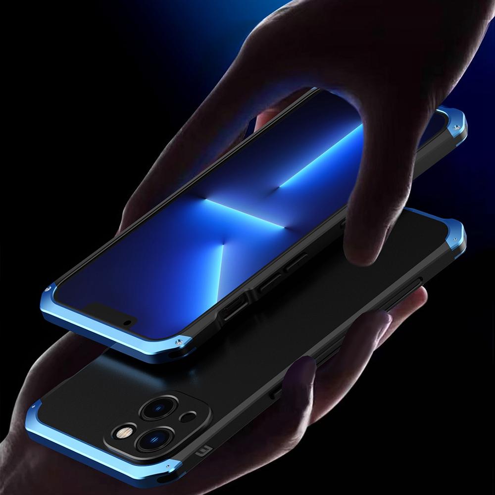 ELEMENT BOX For iPhone 13 6.1 inch PC+Metal Edge Phone Back Case 3-Piece Design Shockproof Protective Cover Blue/Silver
ELEMENT BOX For iPhone 13 6.1 inch PC+Metal Edge Phone Back Case 3-Piece Design Shockproof Protective Cover Blue/Silver
