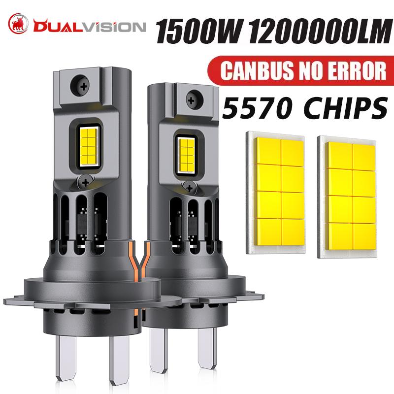 Dualvision 2Pcs 1500W Turbo H7 LED CANBUS Lights 1200000LM Mini Head Lamp 1:1 Size Wireless H7 Car LED Headlight Bulbs with Fan 6000K LED
Dualvision 2Pcs 1500W Turbo H7 LED CANBUS Lights 1200000LM Mini Head Lamp 1:1 Size Wireless H7 Car LED Headlight Bulbs with Fan 6000K LED
