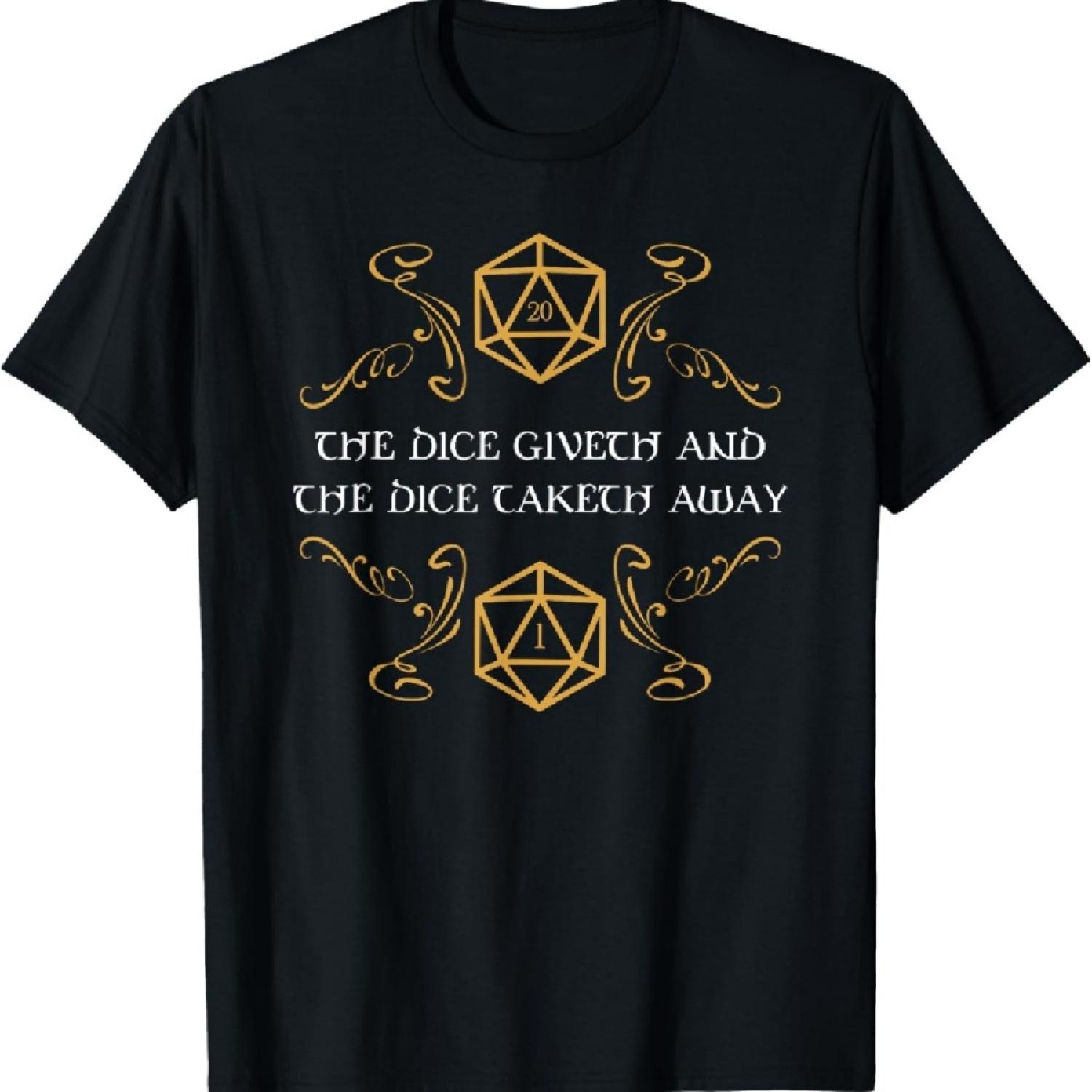 D20 Dice Giveth and Taketh Away Funny Nerdy T-Shirt T-Shirt S
D20 Dice Giveth and Taketh Away Funny Nerdy T-Shirt T-Shirt S