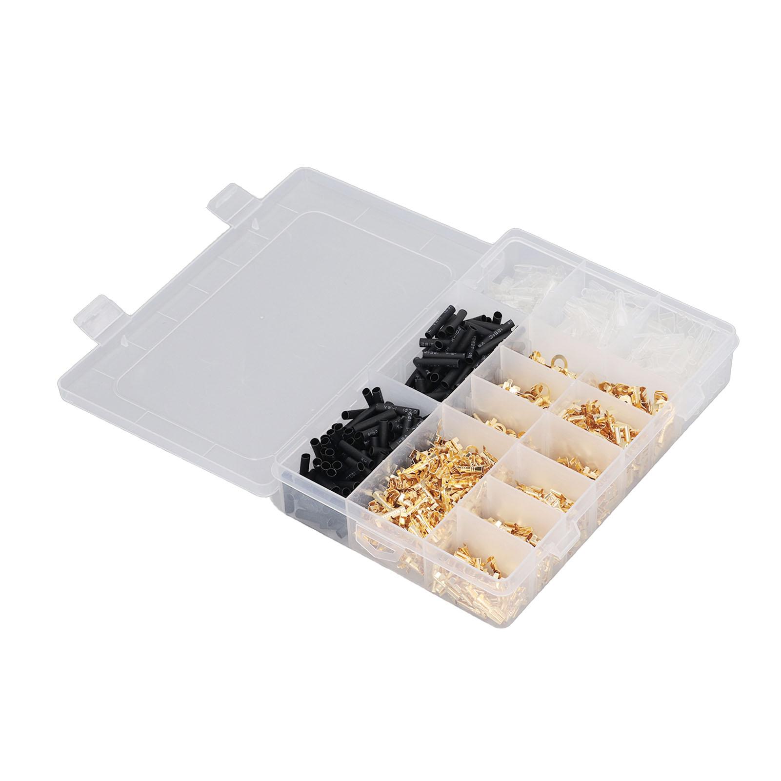 Wire Terminal Assortment Kit Brass Cold Crimp Wire Lugs with Protection Sleeves Heat Shrink Tubes
Wire Terminal Assortment Kit Brass Cold Crimp Wire Lugs with Protection Sleeves Heat Shrink Tubes