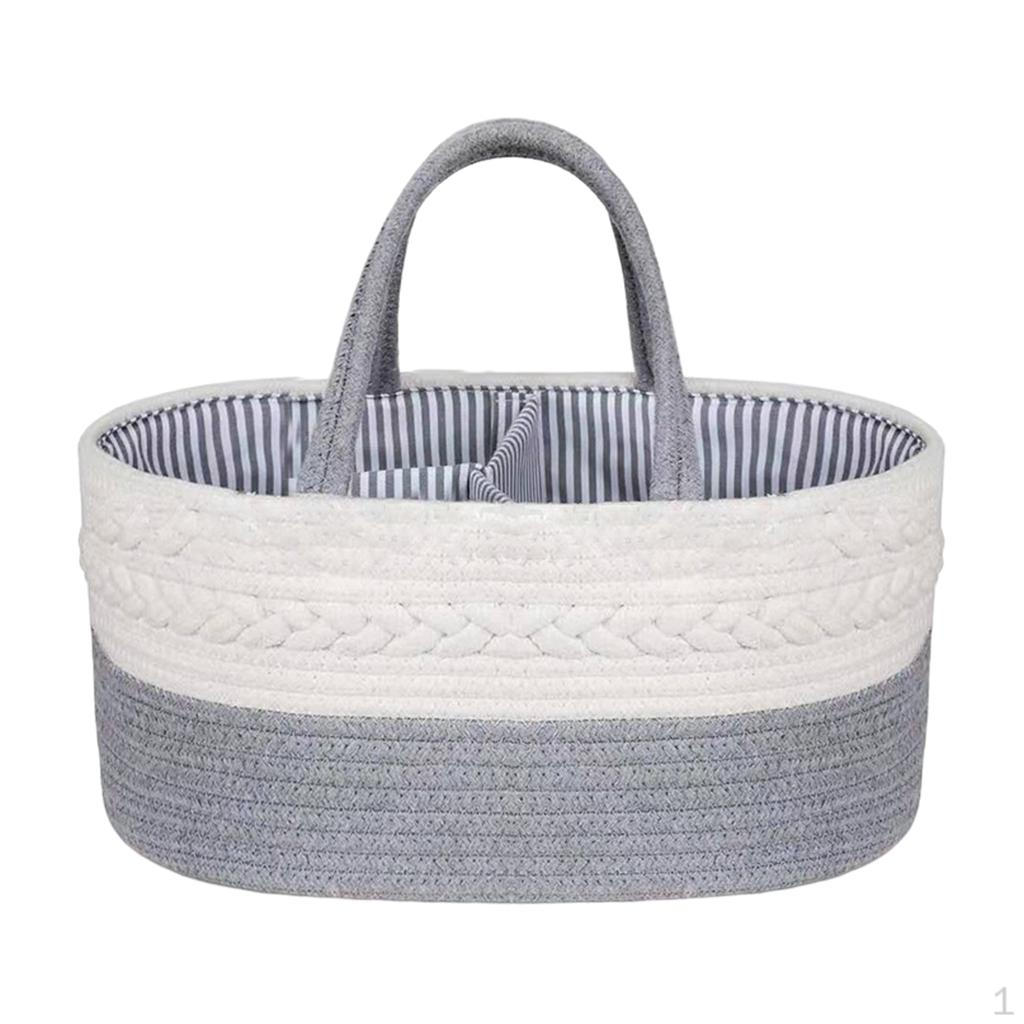 Cotton Baby Diaper Caddy Organizer, Nursery Storage Basket Bin with Removable Compartments,
Cotton Baby Diaper Caddy Organizer, Nursery Storage Basket Bin with Removable Compartments,