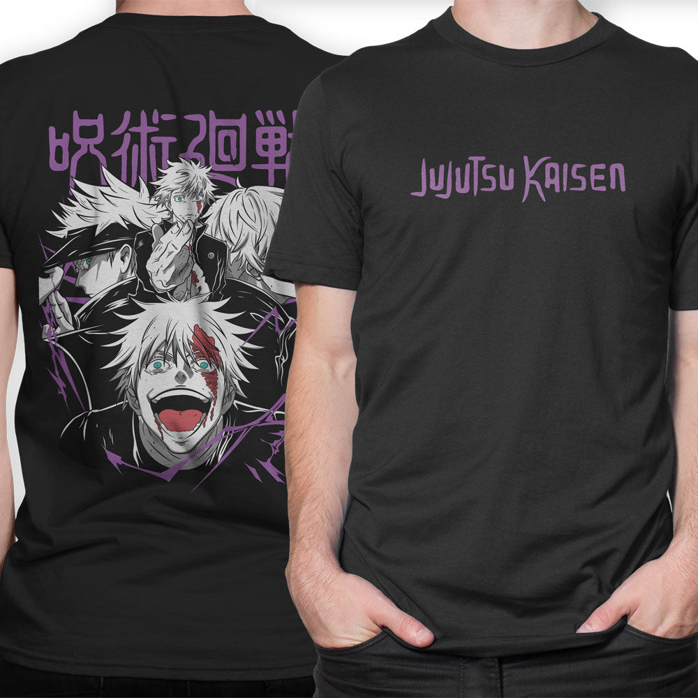 Men Women Jujutsu Kaisen Satoru Gojo Graphic T-Shirt Back Print Anime Streetwear Black Casual Cotton Tee 5XL різнокольоровий
Men Women Jujutsu Kaisen Satoru Gojo Graphic T-Shirt Back Print Anime Streetwear Black Casual Cotton Tee 5XL різнокольоровий