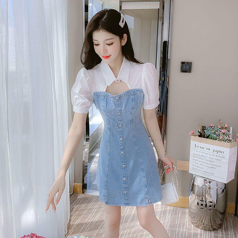 Summer Plus Size Denim Suspender Dress: Age-Reducing, Waist-Cinching, and Slimming Two-Piece Design S (80-95 jin)
Summer Plus Size Denim Suspender Dress: Age-Reducing, Waist-Cinching, and Slimming Two-Piece Design S (80-95 jin)