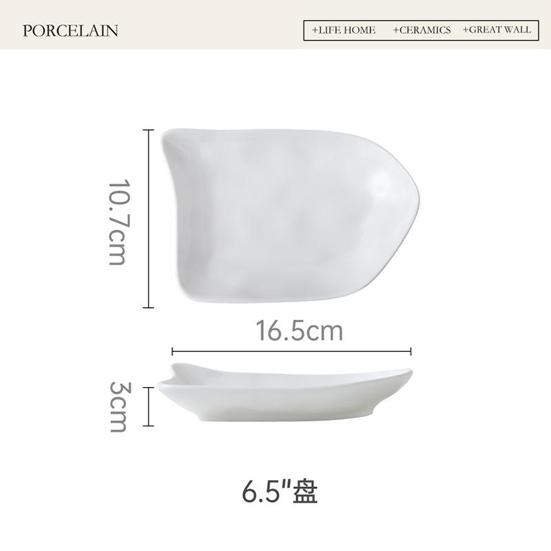 Creative Irregular Ceramic Bone Plate Small Dish for Home Restaurant Snack Sauce Dessert Appetizer
Creative Irregular Ceramic Bone Plate Small Dish for Home Restaurant Snack Sauce Dessert Appetizer