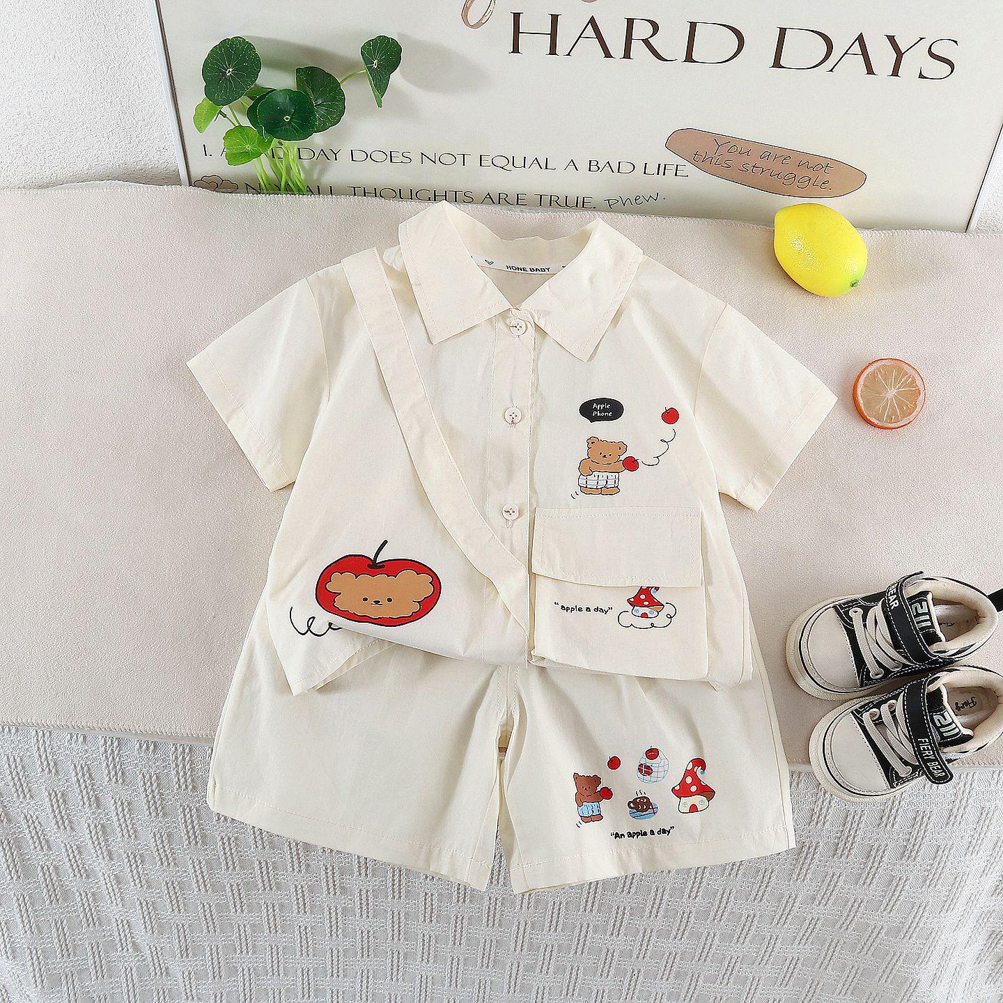 Boys Trendy Summer 2026 Cartoon Outfit: Short-Sleeved Shirt & Shorts Set 80 cm вершковий/білий
Boys Trendy Summer 2026 Cartoon Outfit: Short-Sleeved Shirt & Shorts Set 80 cm вершковий/білий