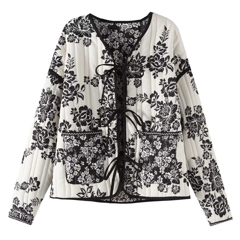 Western Style Winter New Retro Flowers Print V-neck Double-Sided Thin Cotton-padded jacket Outerwear 7521770 064 White L
Western Style Winter New Retro Flowers Print V-neck Double-Sided Thin Cotton-padded jacket Outerwear 7521770 064 White L