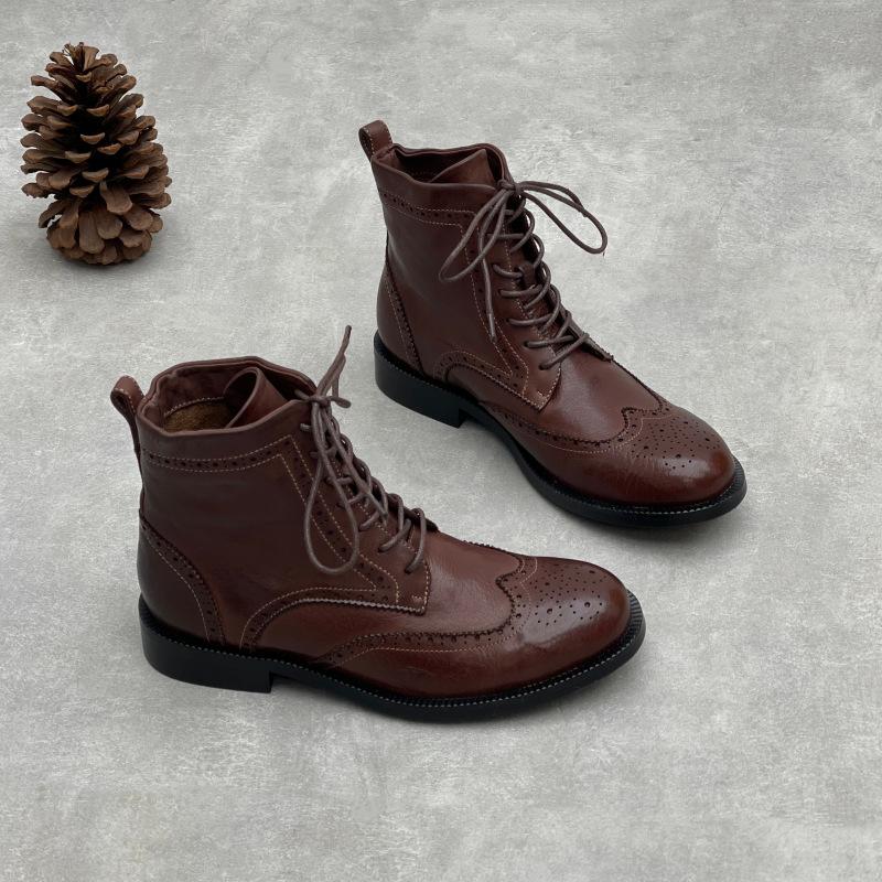 Кожаные ботинки, Нескользящая подошва, Ретро шнуровка, Ботильоны, Женская обувь 40 кофейный
Кожаные ботинки, Нескользящая подошва, Ретро шнуровка, Ботильоны, Женская обувь 40 кофейный