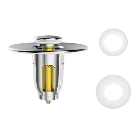 Sink Stopper Good Resilience Anti-clogging Push-type Universal Bathroom Basin Hair Stopper Household Supplies срібний
Sink Stopper Good Resilience Anti-clogging Push-type Universal Bathroom Basin Hair Stopper Household Supplies срібний