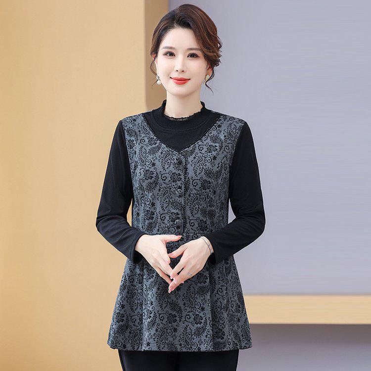 Женская блузка с длинным рукавом в стиле пэчворк: Приталенный крой, Молодящий, Идеально подходит для осени и весны 2XL (suggested 108-122 jin) серый
Женская блузка с длинным рукавом в стиле пэчворк: Приталенный крой, Молодящий, Идеально подходит для осени и весны 2XL (suggested 108-122 jin) серый