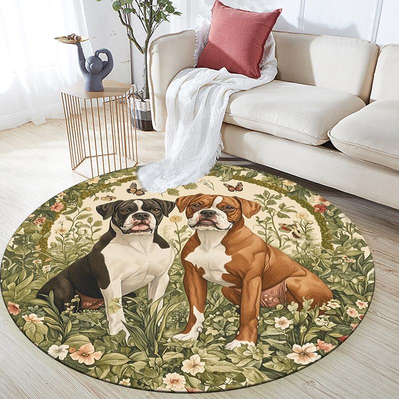 Two Boxers pattern round rug,Carpet Rug for Living Room Bedroom Playroom ,Non-slip Floor Mat,Holiday Gifts and Birthday Gifts. 80cmx80cm
Two Boxers pattern round rug,Carpet Rug for Living Room Bedroom Playroom ,Non-slip Floor Mat,Holiday Gifts and Birthday Gifts. 80cmx80cm