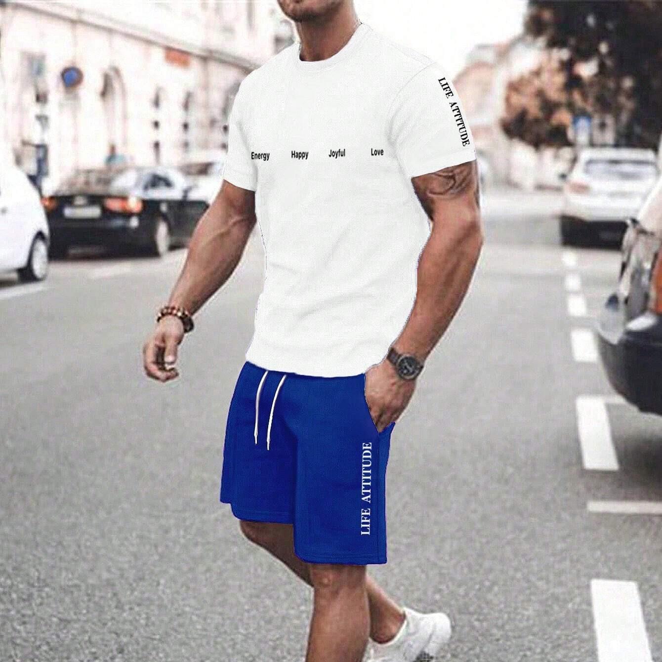 Чоловічий комплект Manfinity Homme: футболка з круглим вирізом, коротким рукавом та принтом-літерами та шорти L
Чоловічий комплект Manfinity Homme: футболка з круглим вирізом, коротким рукавом та принтом-літерами та шорти L