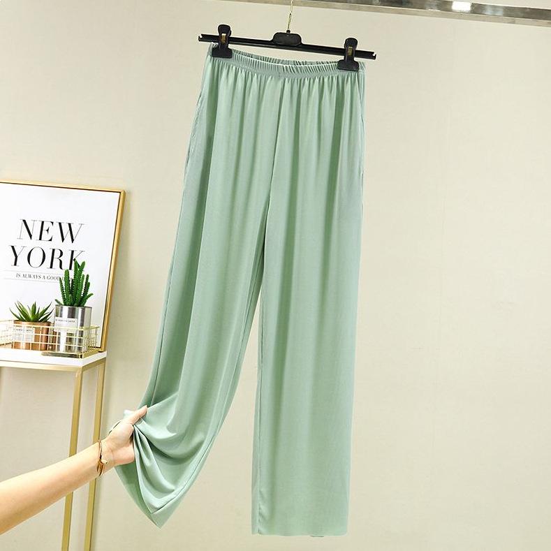 Plus Size Ice Silk Wide-Leg High-Waisted Slimming Pants for Women - Summer Lightweight Loose Casual Pants 3XL 130-150 Jin
Plus Size Ice Silk Wide-Leg High-Waisted Slimming Pants for Women - Summer Lightweight Loose Casual Pants 3XL 130-150 Jin
