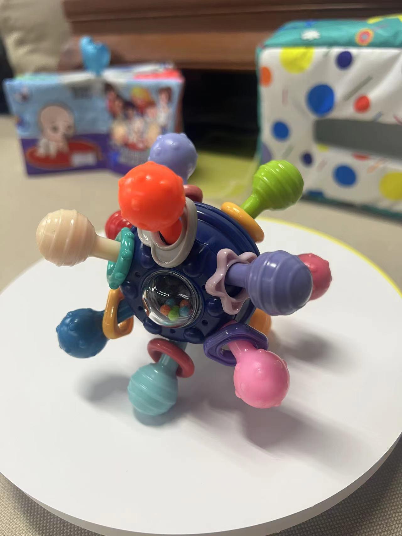 Baby Hand-Crank Rattle & Teether Toy - Finger Ball & Soft Rubber Grip for Early Education
Baby Hand-Crank Rattle & Teether Toy - Finger Ball & Soft Rubber Grip for Early Education